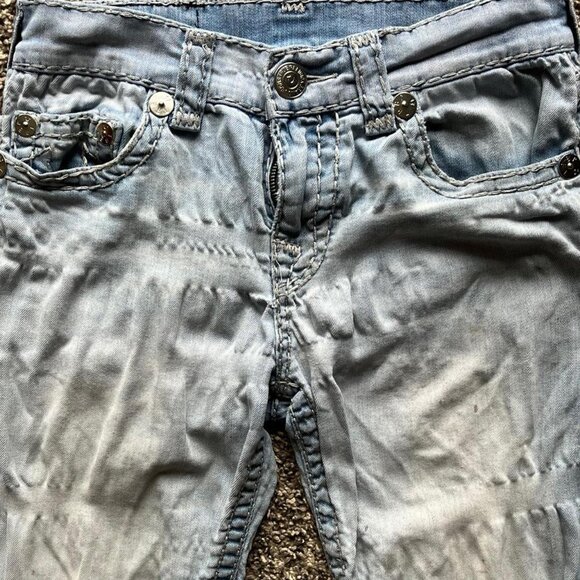 True Religion Jeans Mens 30 Blue Straight Leg Relaxed Fit Pants Indie Western - Picture 2 of 5